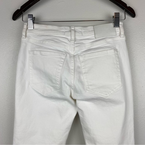 Everlane Mid-Rise Cropped Ankle Skinny Jeans Bone Size 26 - Picture 7 of 12
